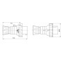 Straight mobile base 3P+T 32a 400V 6h Gewiss IP67