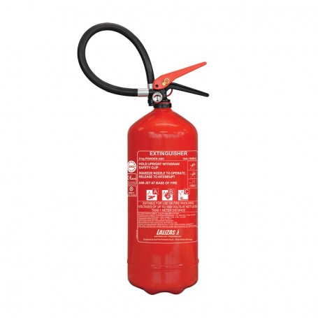 Extintor fuego polvo med (en,es,hr), 6 kg