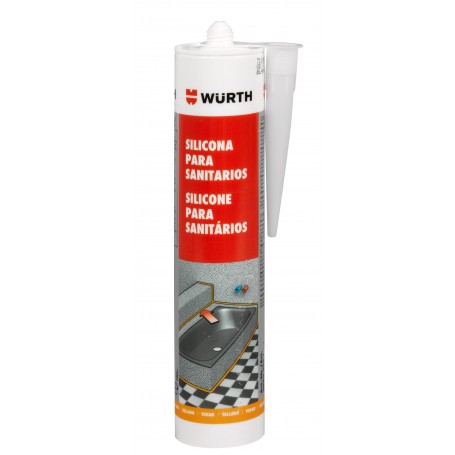 Wurth Silicona Base Acuosa Especial Sanitarios Blanco 310Ml