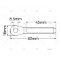 Eye terminal s.steel 4mm