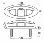Folding bagpipe surface 2 studs s.steel 158x60mm