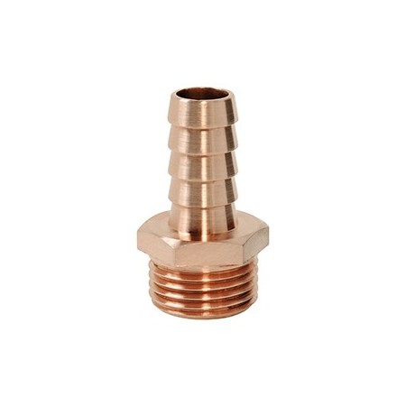 M. bronze hose connection 1/4" x 8