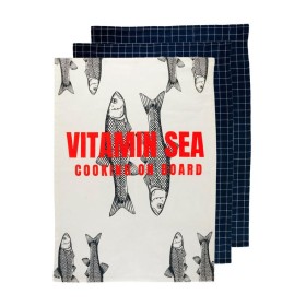 Azul marino con imagen peces vitamin sea "Cooking on board"