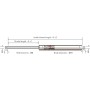 Alrose Gas Spring GS8-18 P 230-500 V M8/M8 50-750N