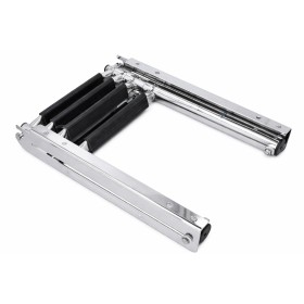 Retractable 4-step telescopic ladder