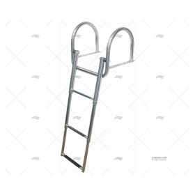 3-step telescopic ladder with grab handles