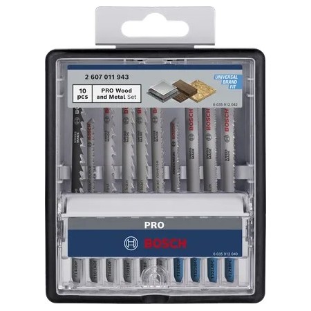 Bosch Set 10 Sierras Calar Madera Metal