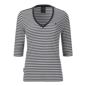 Musto Camiseta M Classic con Cuello en V a rayas azul marino/Raya blanca 8
