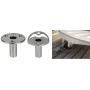 Safety female deck fitting with wire rope