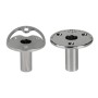 Safety female deck fitting with wire rope