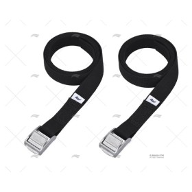 Cincha 25Mm 2,5Mt Negra   Cocodrilo 2U