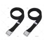 Cincha 25Mm 2,5Mt Negra   Cocodrilo 2U