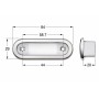 LED Surface Mount Oblong Courtesy Lamp - White