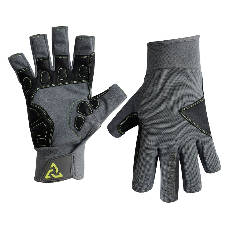 Thypoon erformance Half Finger Sailing Gloves Grey/Lime