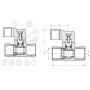 Brass Ball Valve with Blue Handle  Female 3/4" Genebre