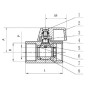 Brass Ball Valve with Blue Handle  Female 3/4" Genebre