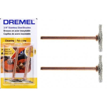 Dremel 530 stainles steel brush 19mm (blister) 2 unities