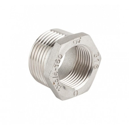 SS Hex Reducing Adapter M-F 2-1/2" x 2" Genebre