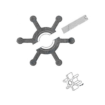 Johnson pump impeller 12x50x22 6p t1 w/joint neop f4