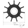 Johnson pump impeller neoprene f8 25x94x63 11p t7