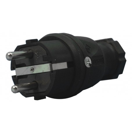 Wurth Male Plug 16a Ip44 Black Rubber
