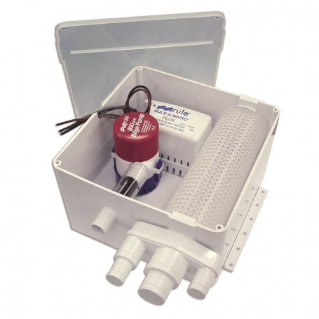 Rule multi-port shower drain system 24v
