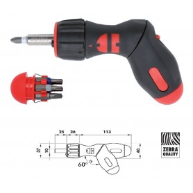 Wurth Pistol Grip Ratchet Magazine Screwdriver Set 1 + Led
