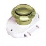 Push knob lock polished brass 23x19mm
