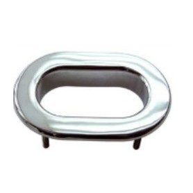 Oval flap smooth s.stell 140 x 90mm