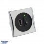 Batsystem usb socket chrome 12-24v input