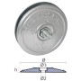 Anodo zinc disco  90mm doble Tecnoseal