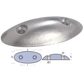 Tecnoseal oval zinc anode 93x40mm