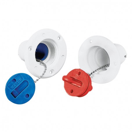 Plastic fuel deck filers 50mm white