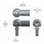 Alrose Stainless Steel Ball Joint End Fitting F8 M8 for Gas Spring