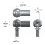 Alrose Stainless Steel Ball Joint End Fitting M8 for Gas Spring