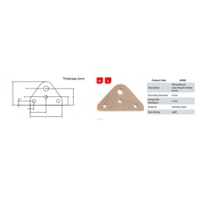 Alrose Panel Mount Bracket for Gas Spring M8