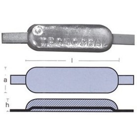 Zinc plate anode 5.6kg welding Tecnoseal