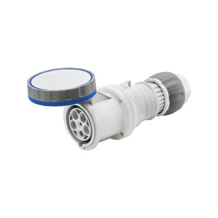 Straight connector hp 63a 200-250v 2p+e gewiss