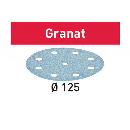 Abrasive sheet granat stf d125/8 p80 gr/50