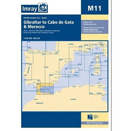 Imray chart m11: gibraltar to cabo de gata and morocco