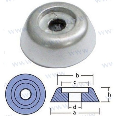 Anodo zinc lewmar 250-300tt Tecnoseal