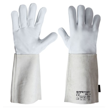 Guante Soldador Largo Piel Flor T.9 Safetop