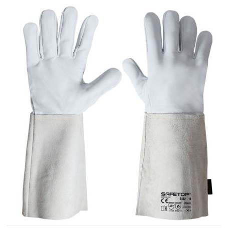Leather welding glove valid for tig s.9 safetop