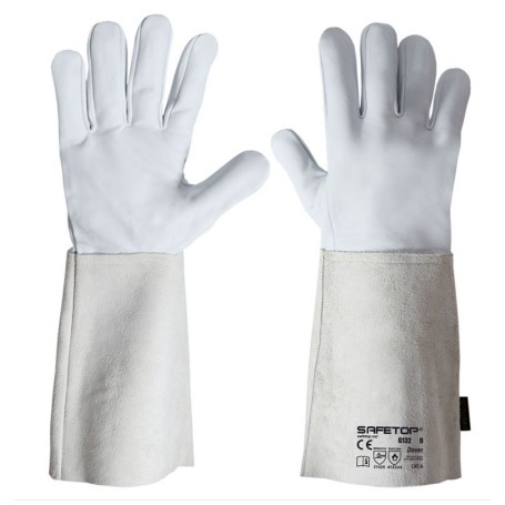 Guante Soldador Largo Piel Flor T.10 Safetop