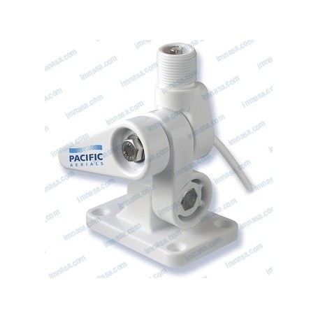 Vhf mount w/connector white base 81x63mm pacific aerials