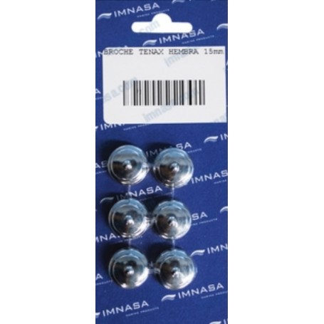 Broche Tenax Hembra 15 Mm Inox Hd 10 Unidades