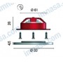 Die cast brass body for int. light sext 12-24v 10w