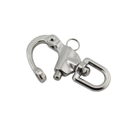 Snap shackle quick rel. swivel s.steel 70mm