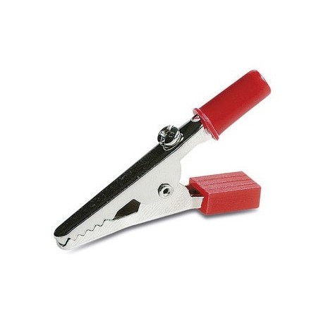 Insulated alligator clip red