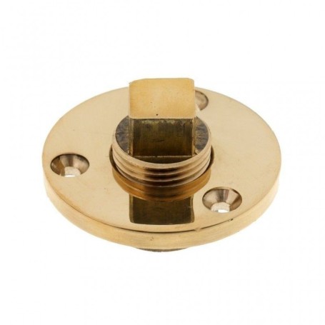 Drain outlet with nut plug in brass 50ext/18int